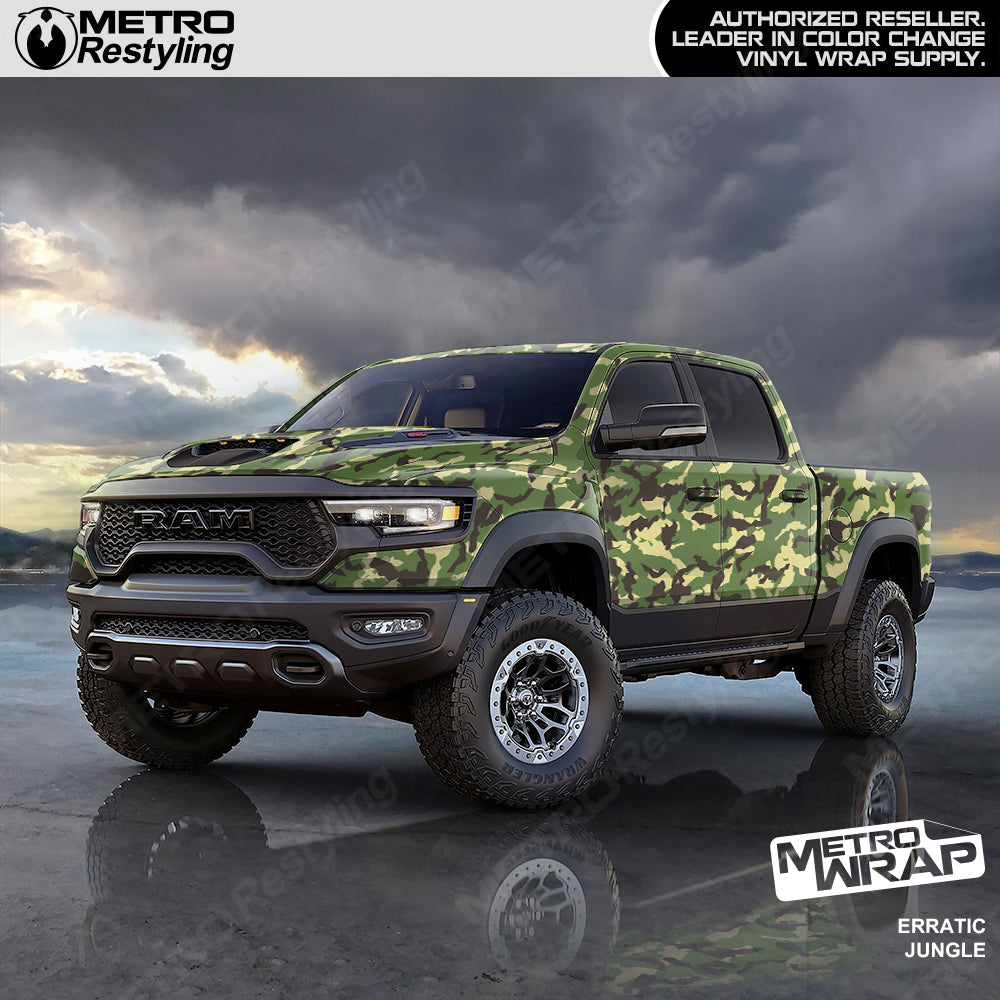 jungle camo vinyl truck wrap