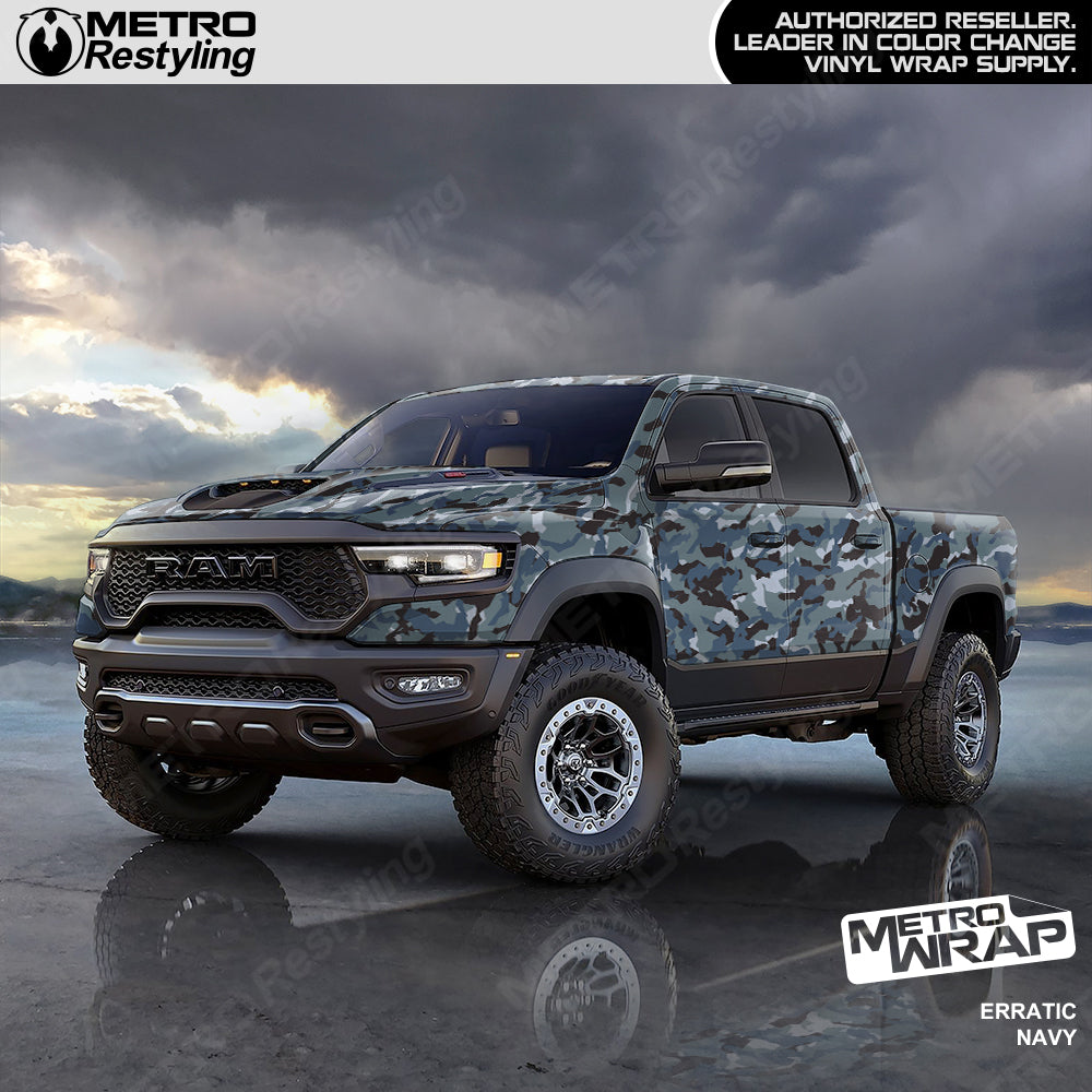 Navy Camo Vinyl Truck Wrap