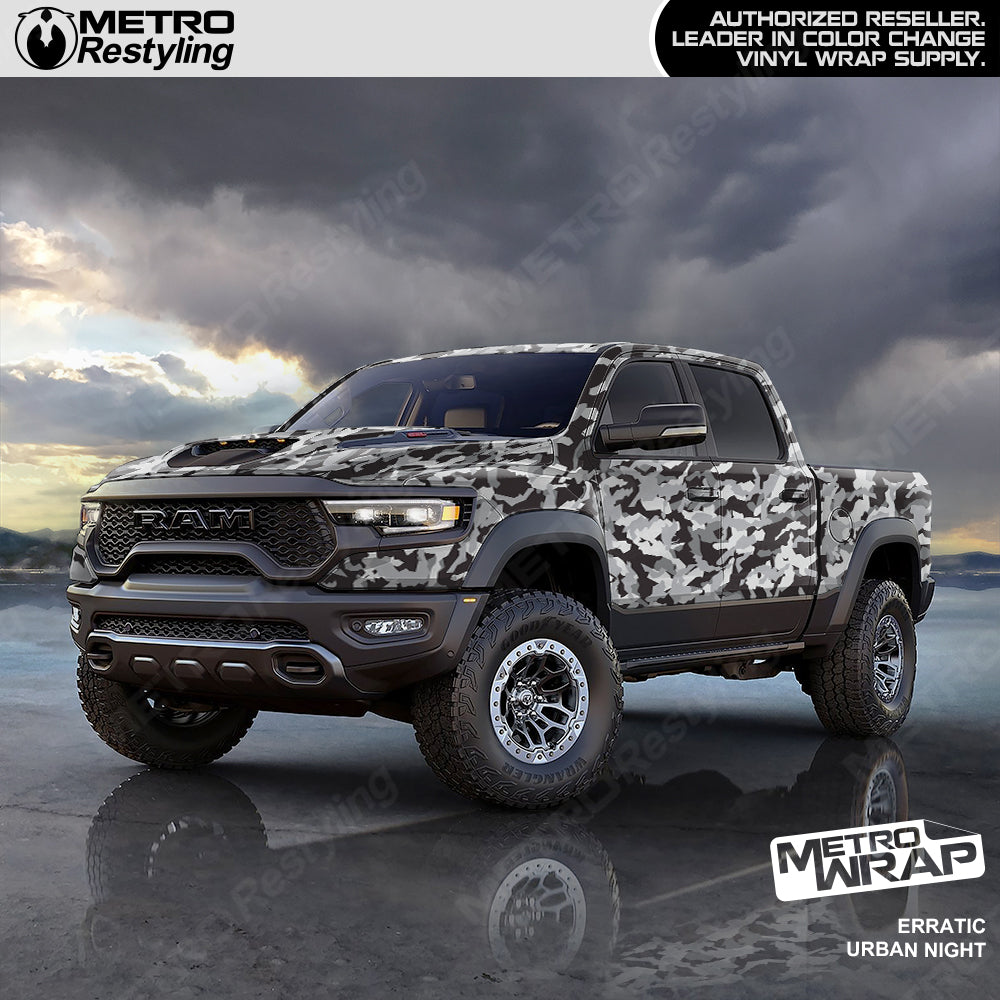 Urban Night Camo vinyl truck wrap