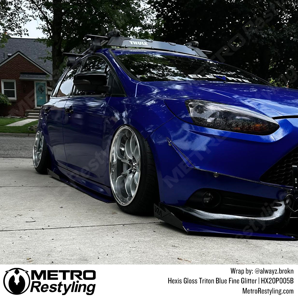 Blue Glitter Vinyl Wrap