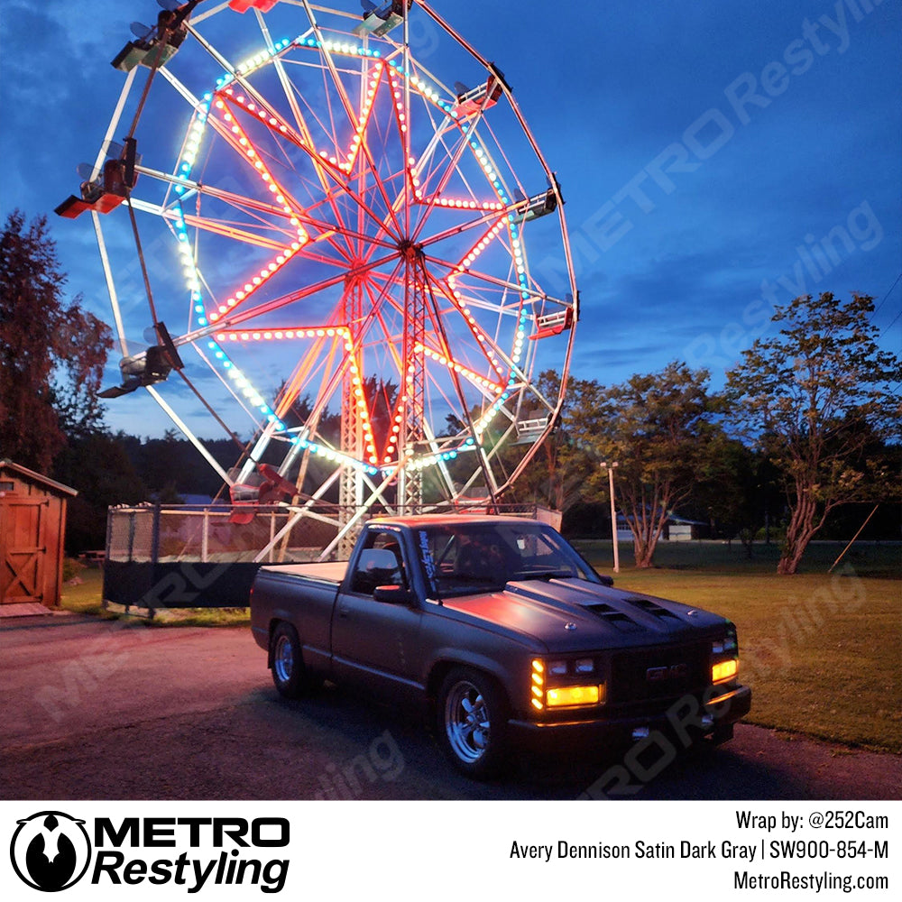 grey vinyl truck wrap