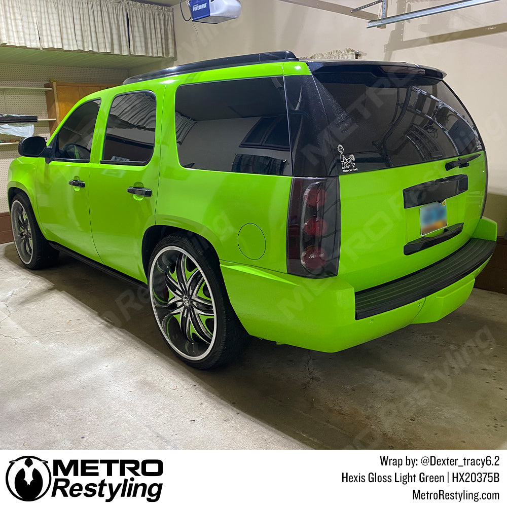 gloss light green GMC wrap