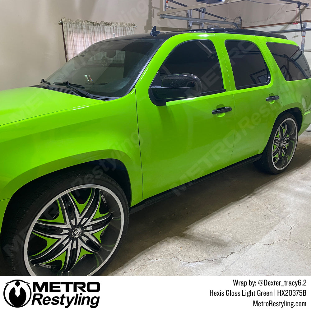 gloss light green GMC wrap