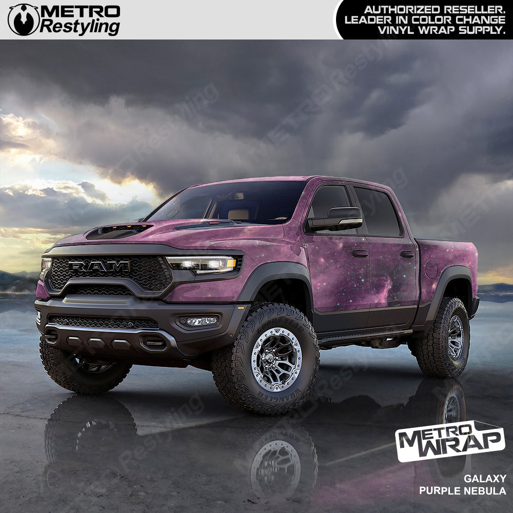 Galaxy Purple Nebula vinyl truck wrap