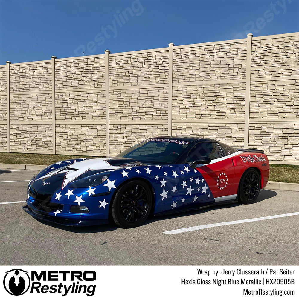Gloss Night Blue Metallic Vinyl Wrap