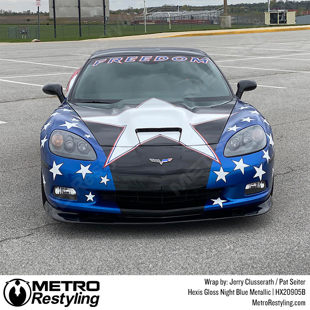 Gloss Night Blue Metallic Vinyl Wrap