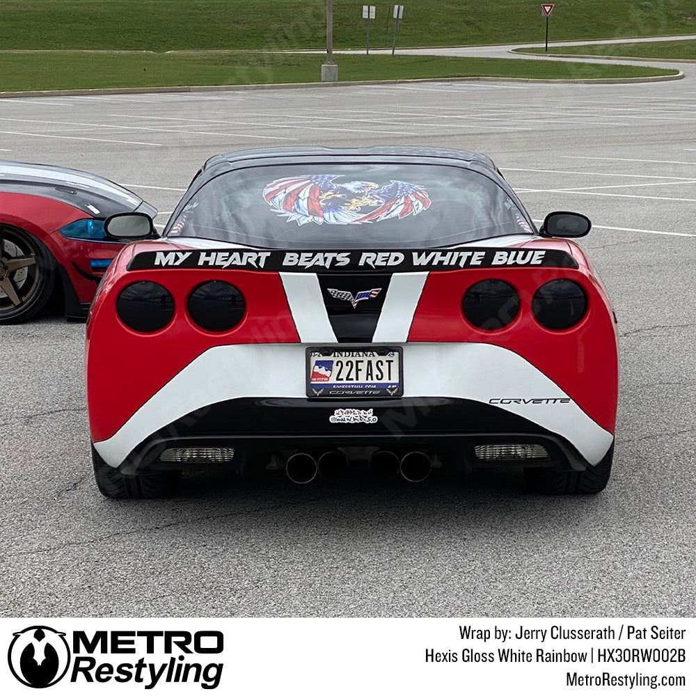 Gloss White Rainbow Vinyl Wrap