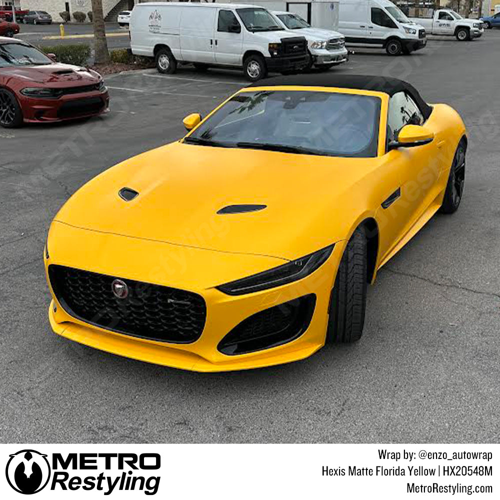 Yellow Matte Vinyl Car Wrap