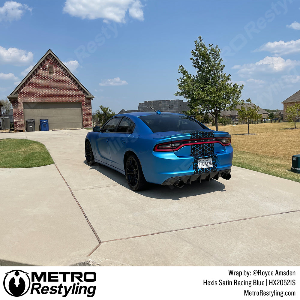 Racing Blue Light Blue Dodge Charger Wrap
