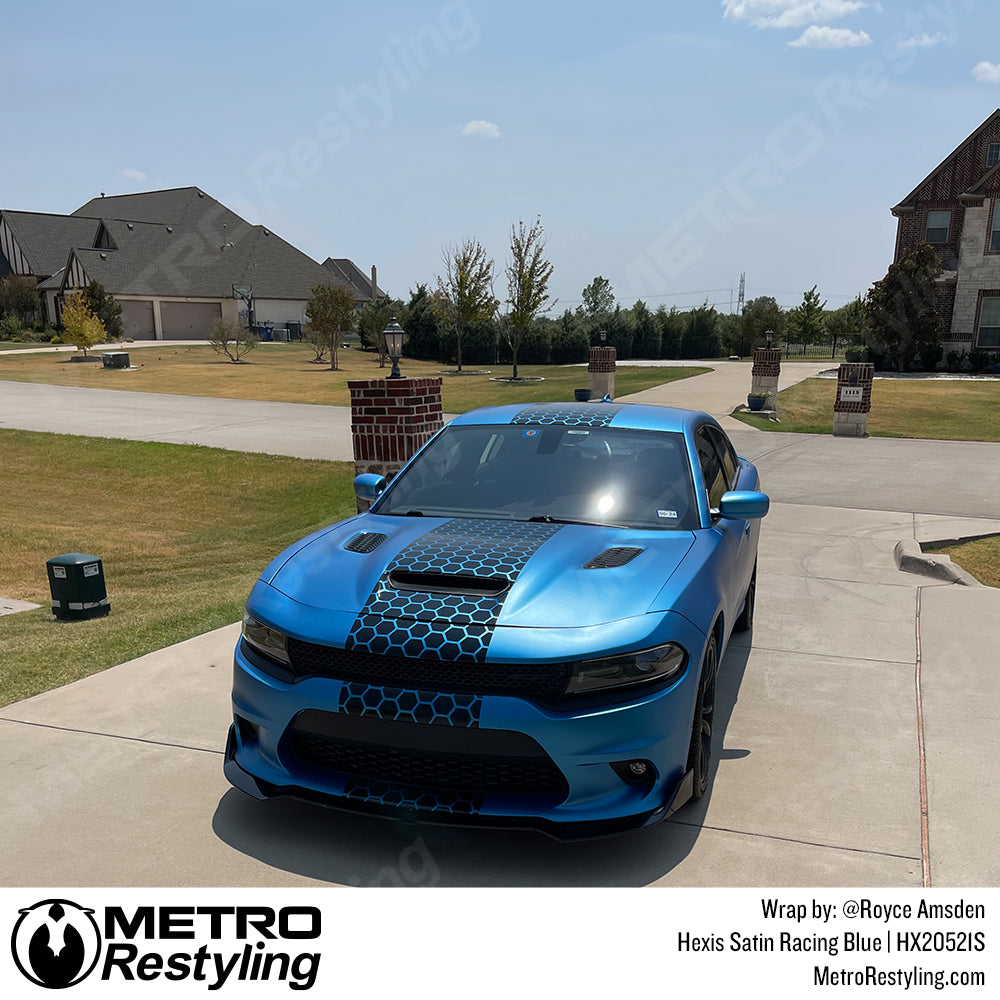 Racing Blue Dodge Charger Wrap