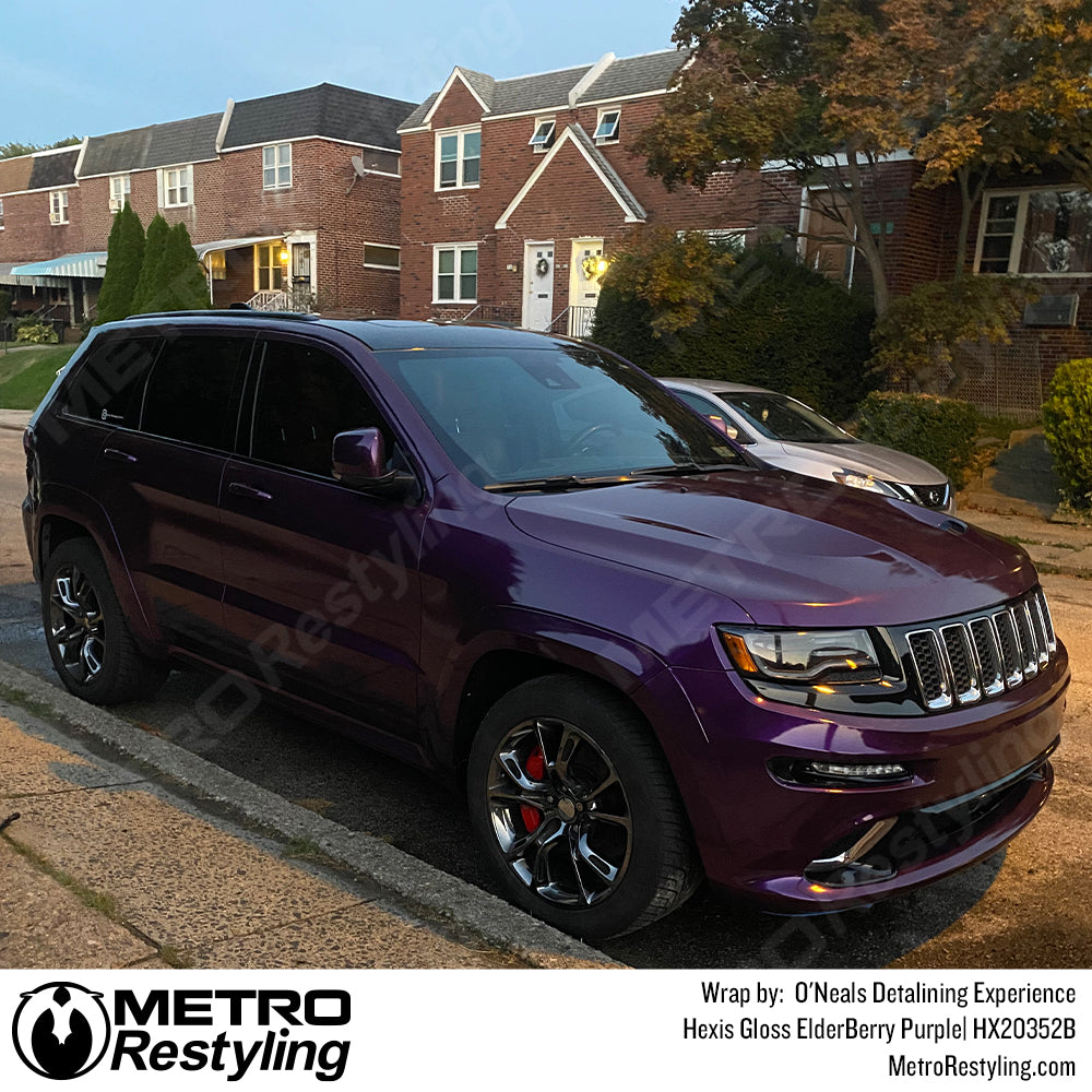 Hexis Gloss Elderberry purple jeep VInyl Wrap