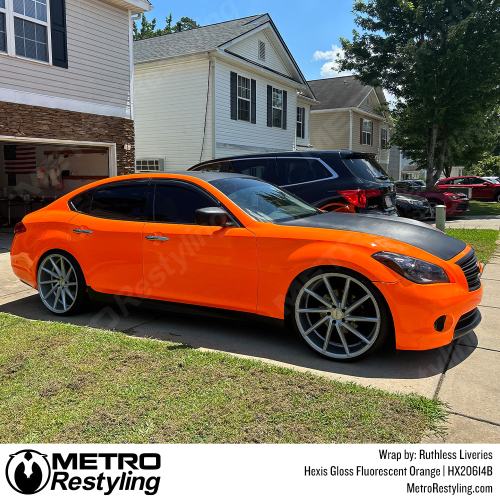 Orange Vinyl Wrap Car