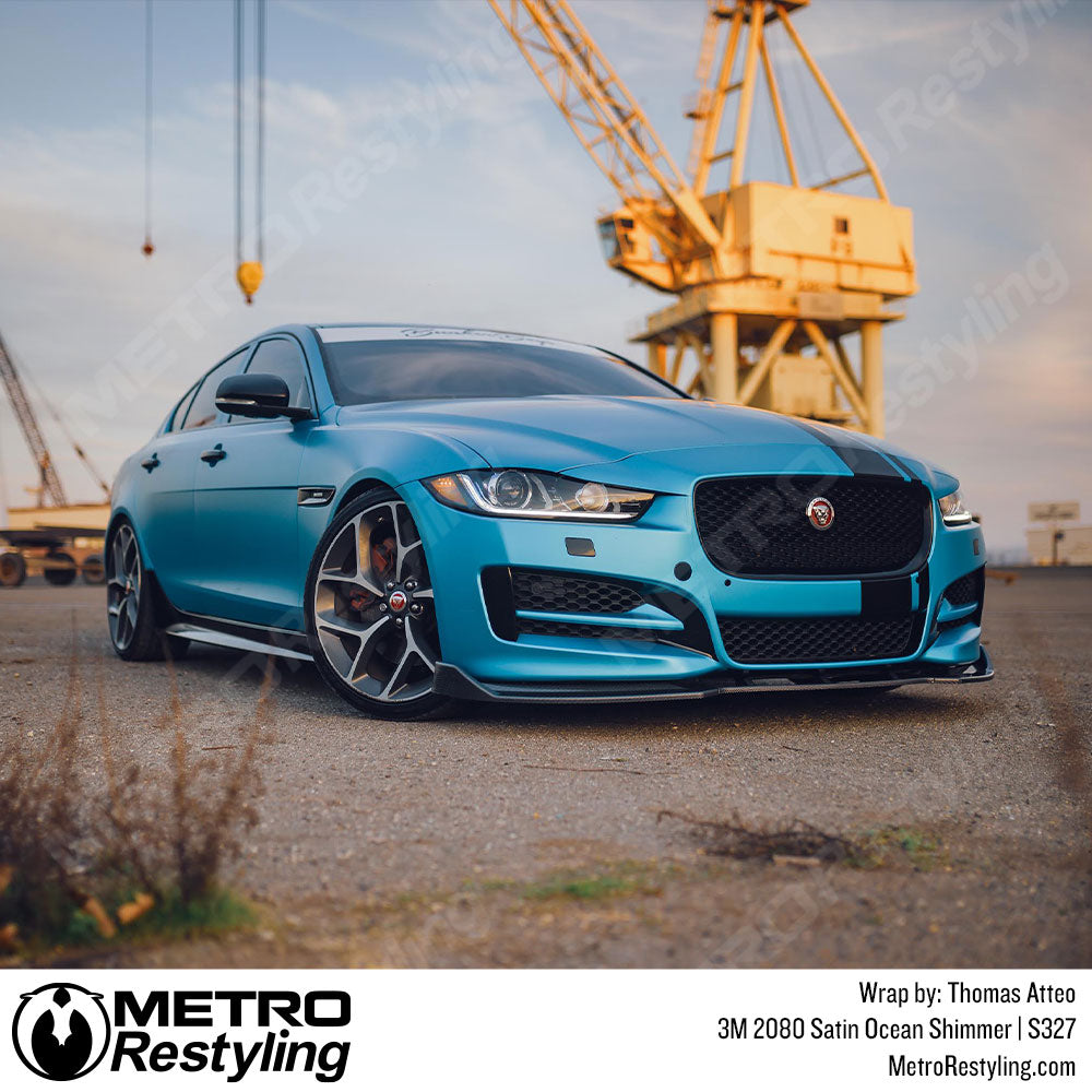 Jaguar Light Blue Vinyl Wrap