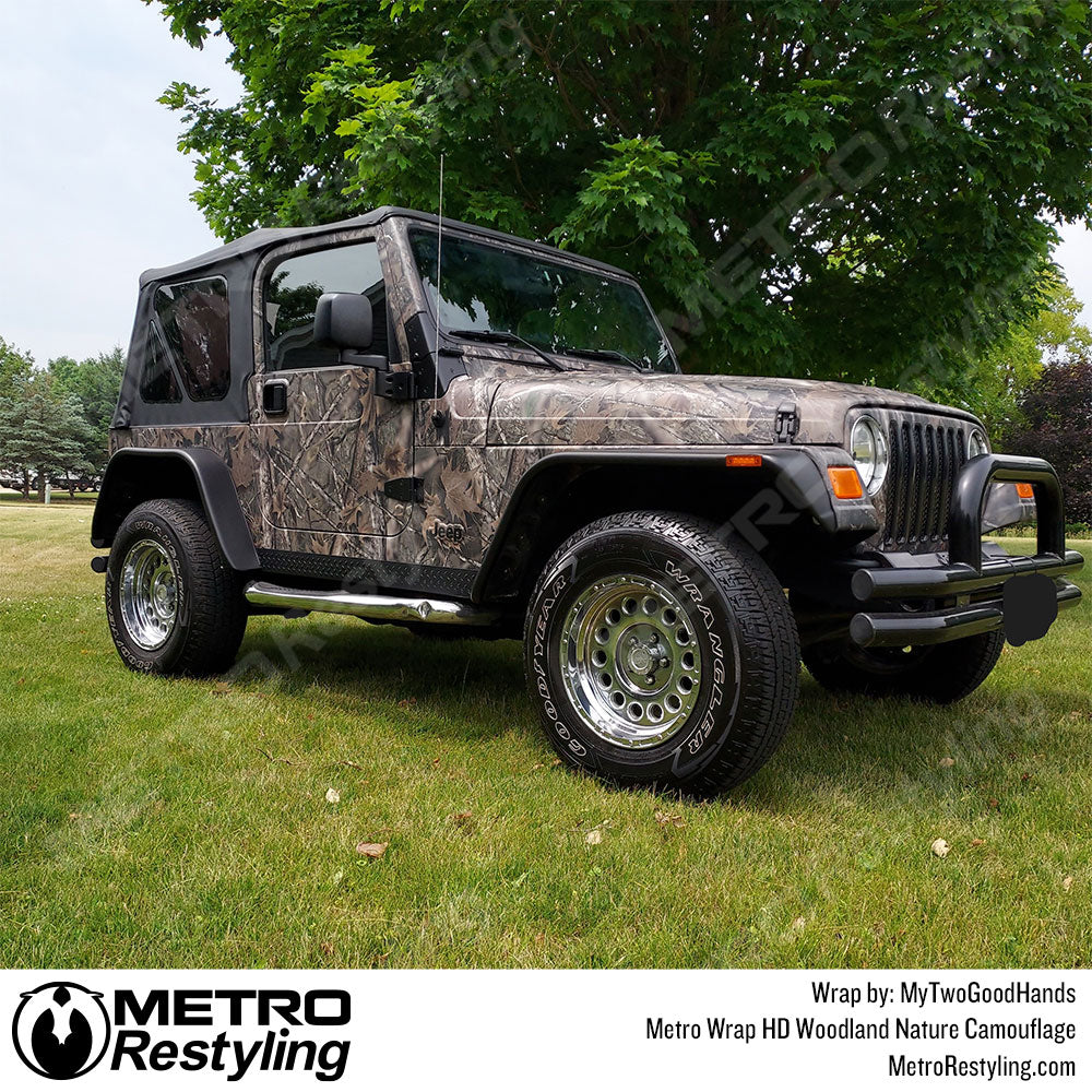 Woodland Nature Camouflage Vinyl Car Wrap