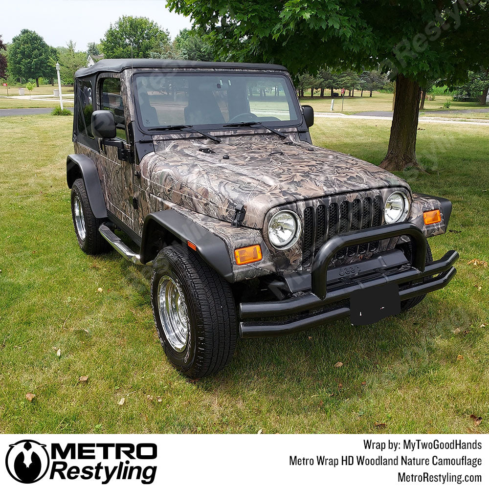 Woodland Nature Camouflage Vinyl Car Wrap