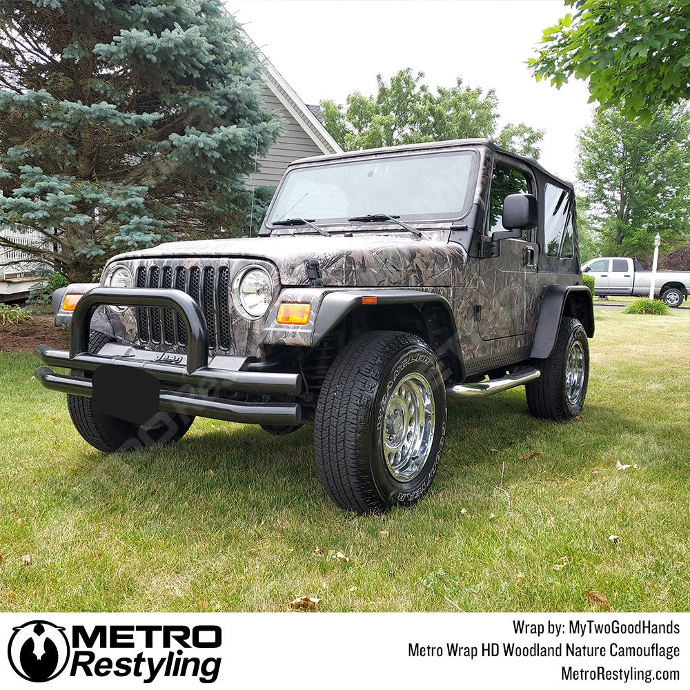 Woodland Nature Camouflage Vinyl Car Wrap