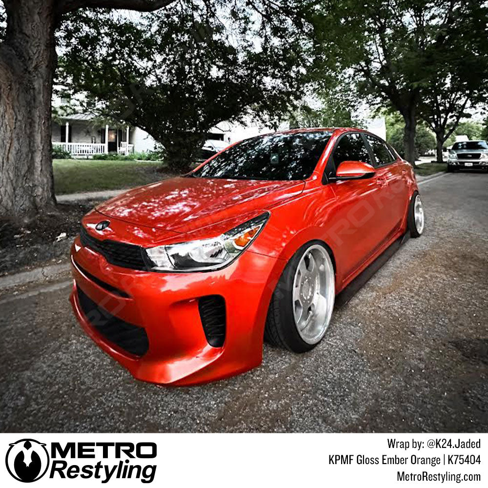 Orange Gloss Kia Vinyl Wrap