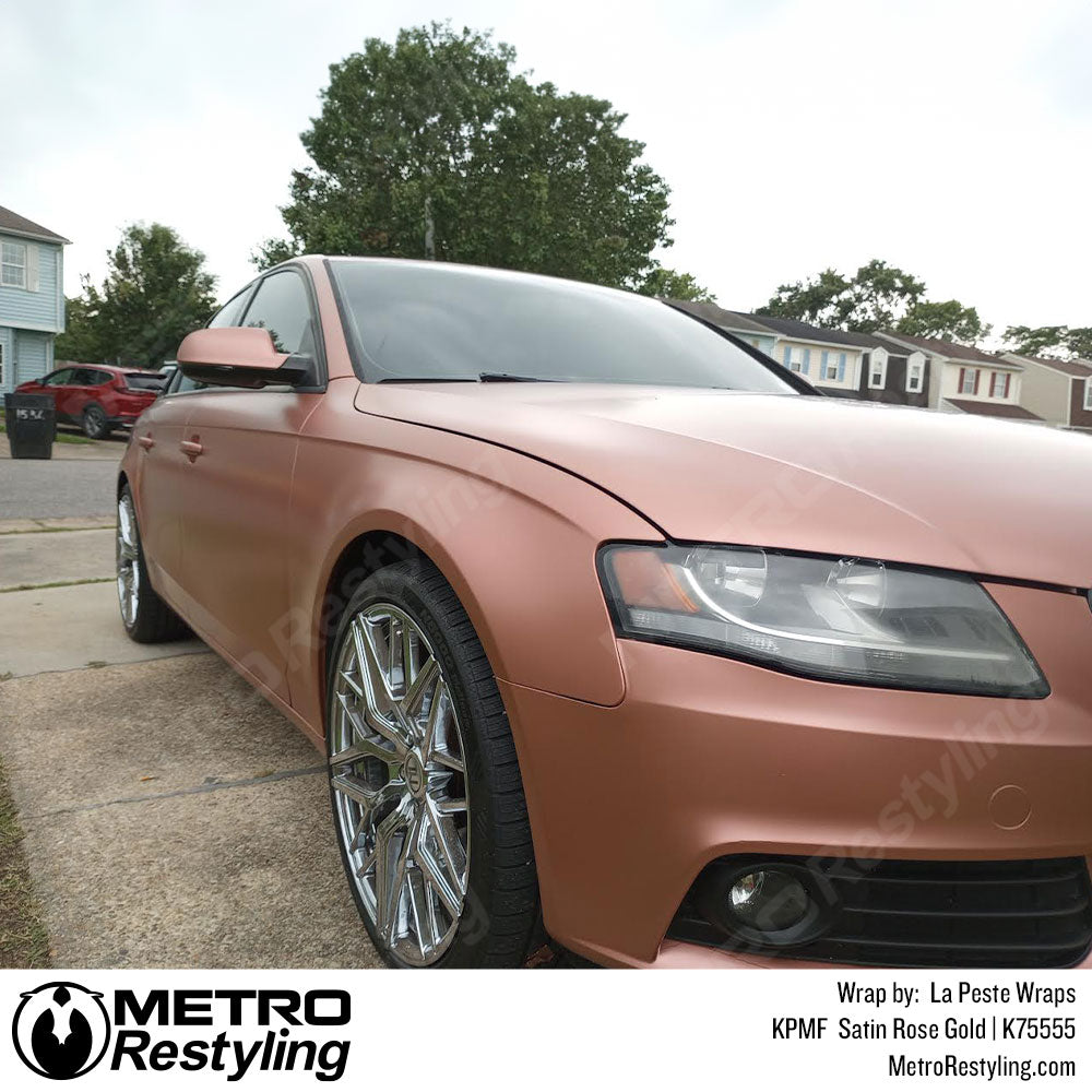 rose gold car wrap