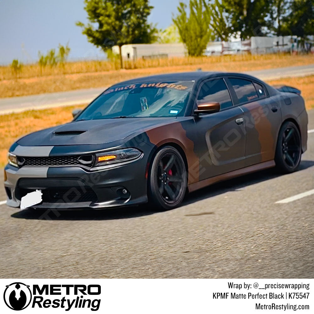 Matte Perfect Black Charger Wrap