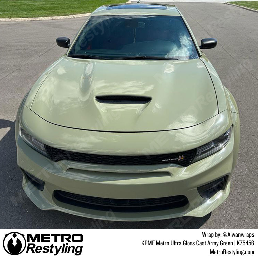 Ultra Gloss Army Green Dodge Wrap
