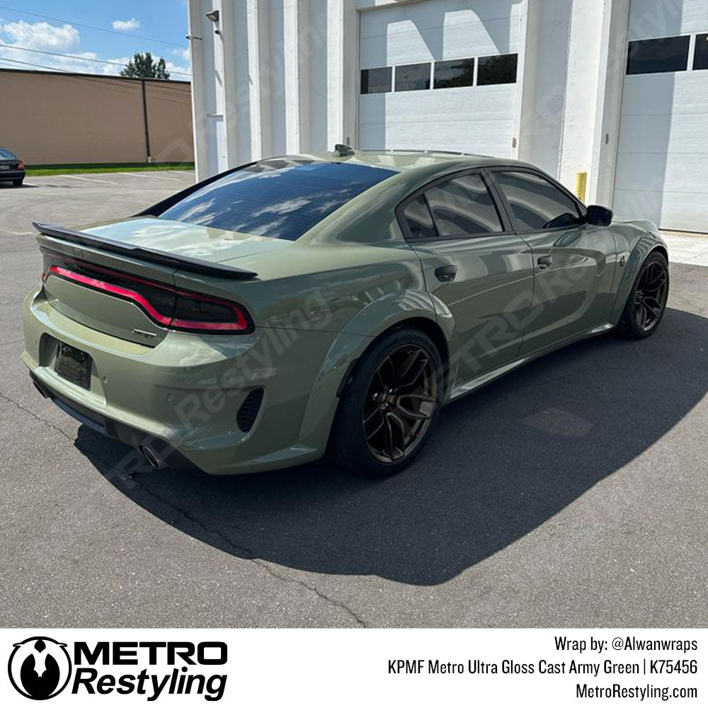 Army Green Charger vinyl wrap