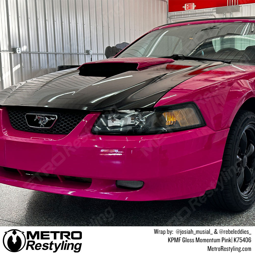 Momentum Pink Mustang Vinyl Wrap
