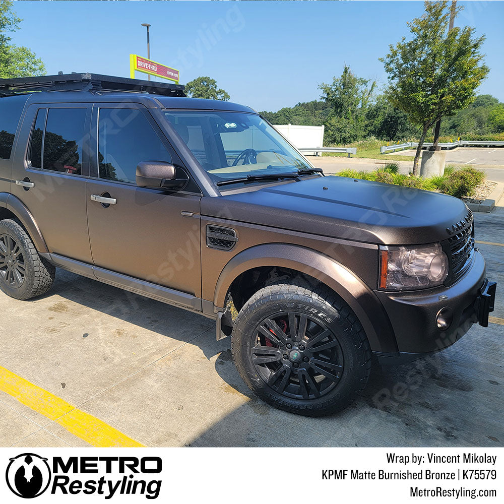 Matte Burnished Bronze Vinyl Wrapped Land Rover