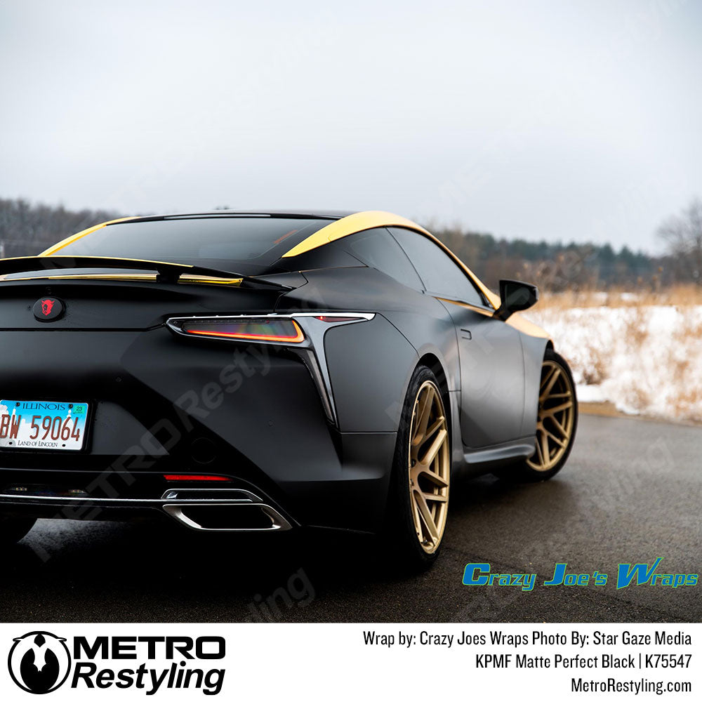 lexus wrapped black vinyl car wrap
