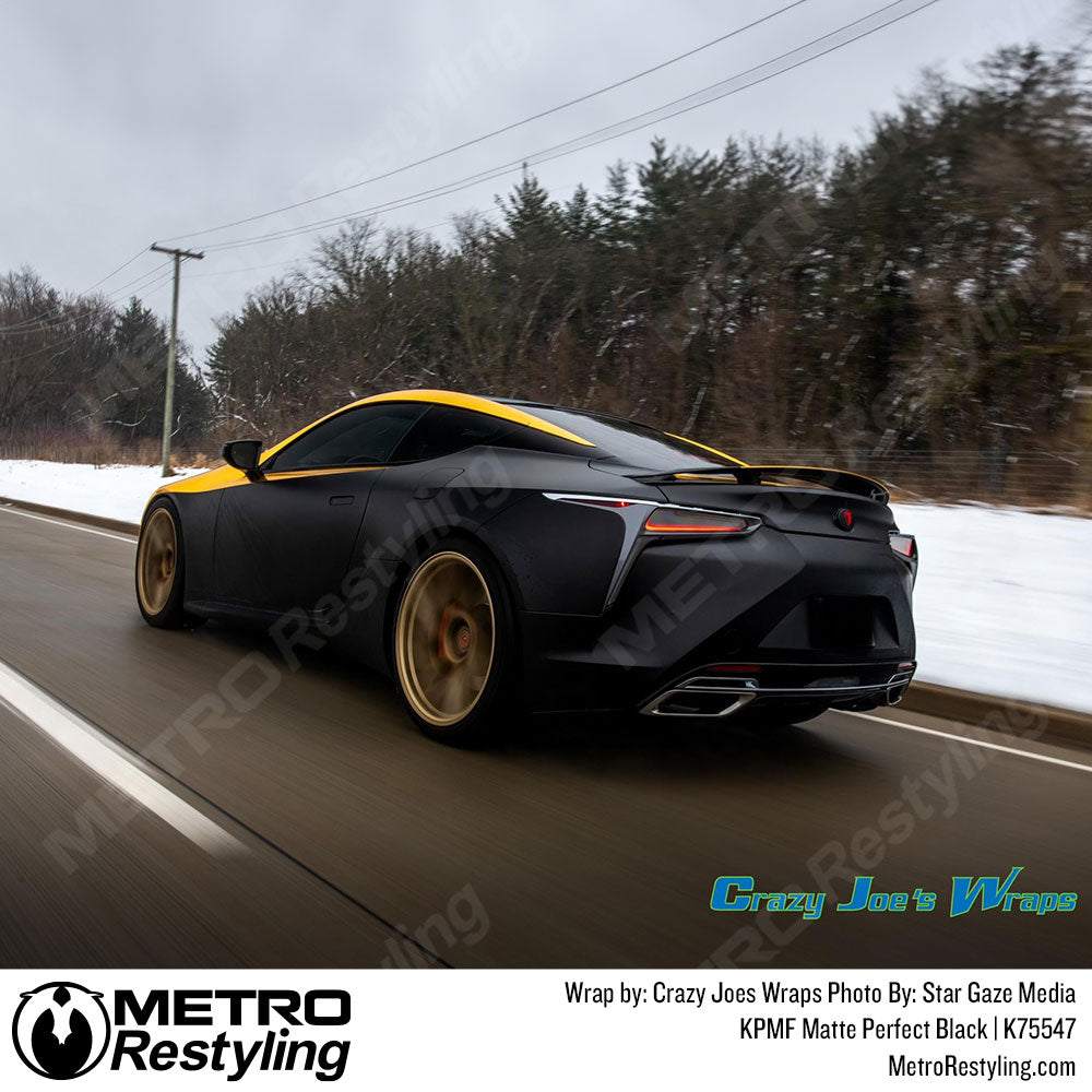 black vinyl car wrap