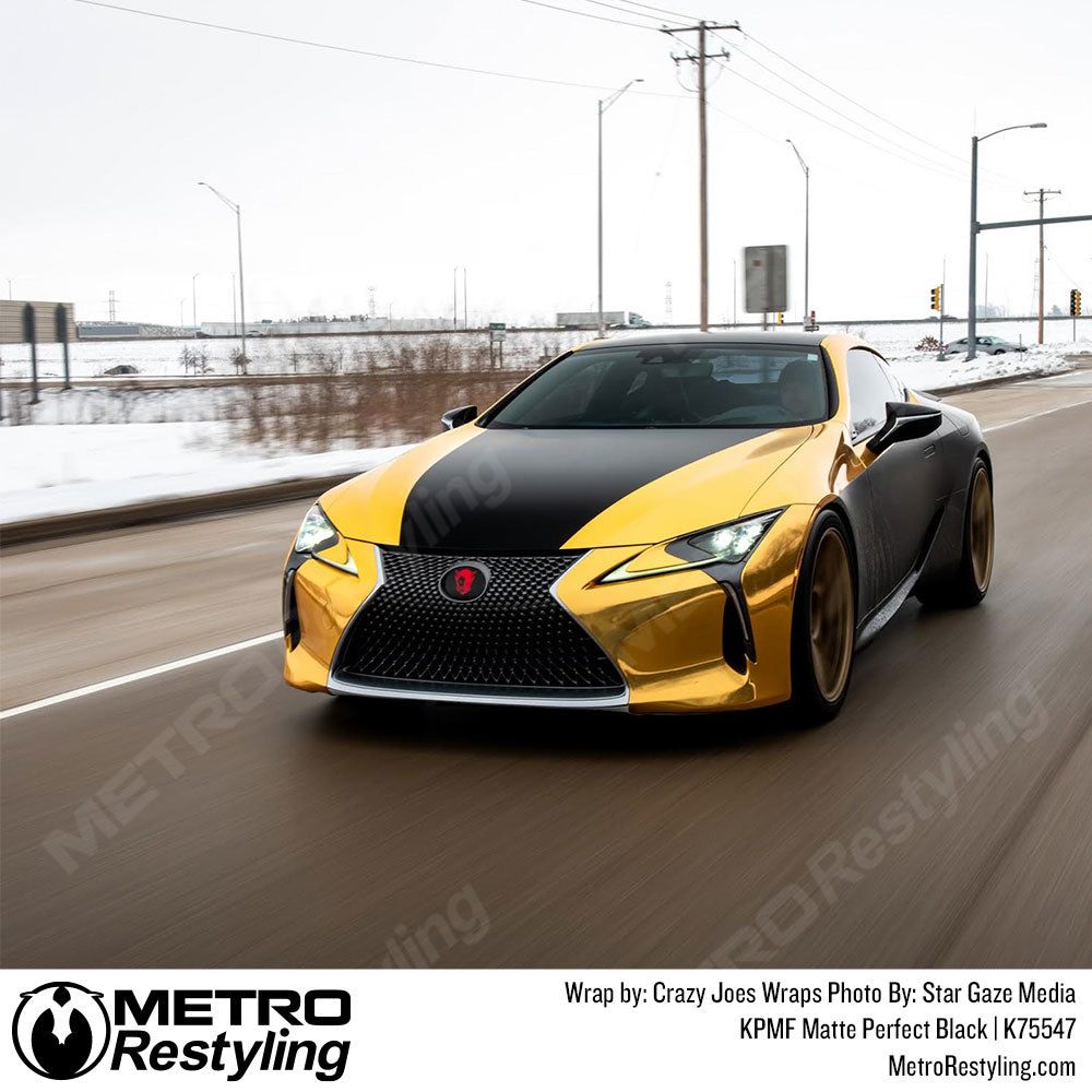 black vinyl car wrap