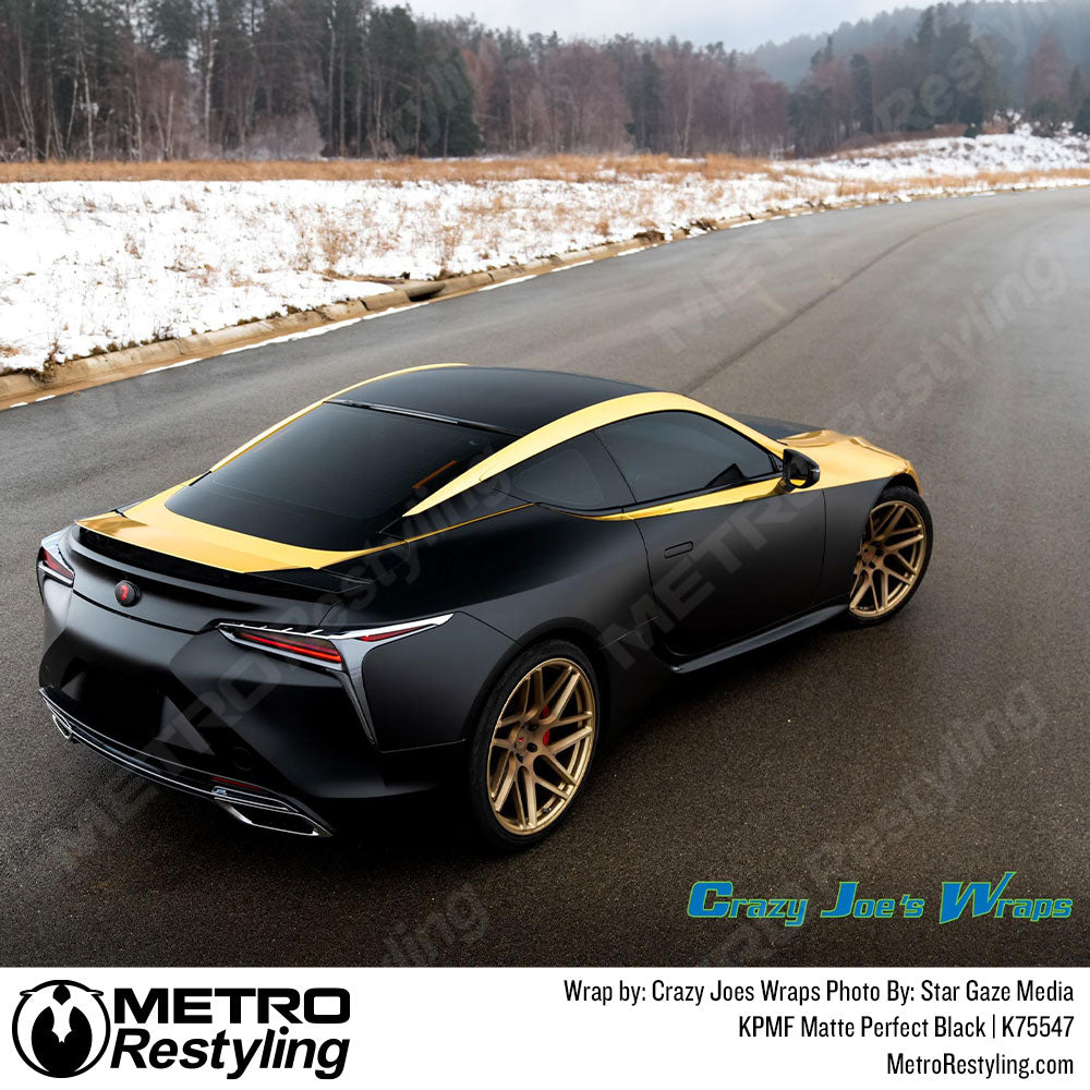 black vinyl car wrap