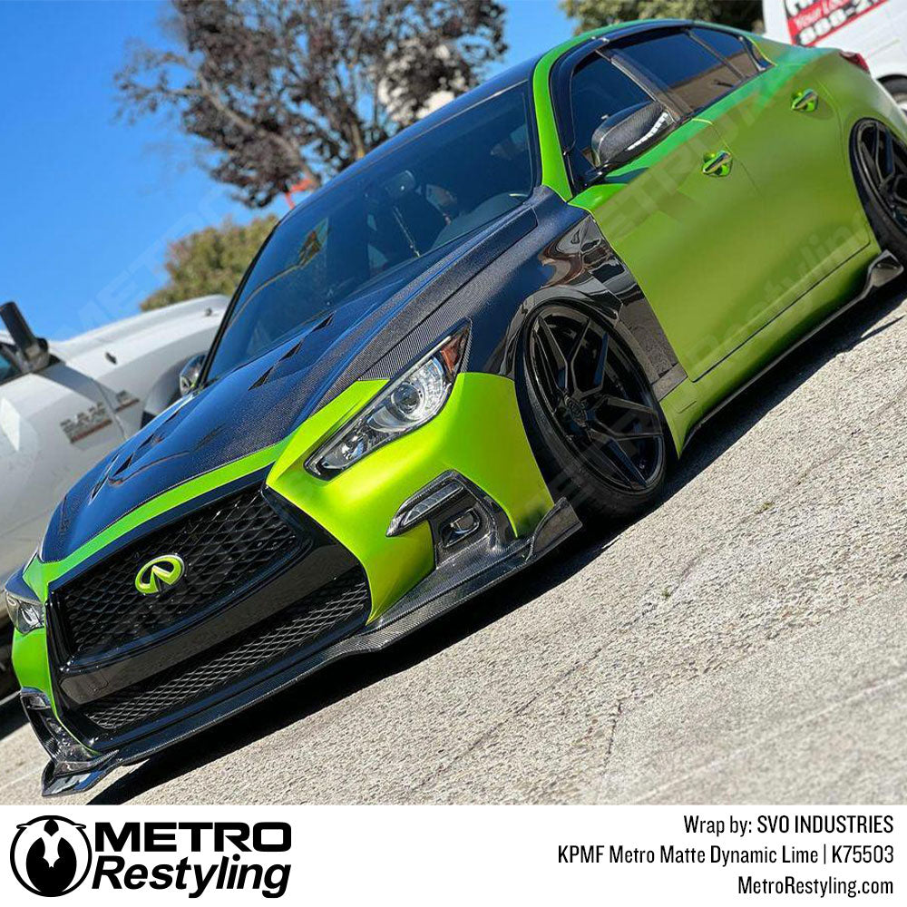 Metro Matte Dynamic Lime vinyl car wrap