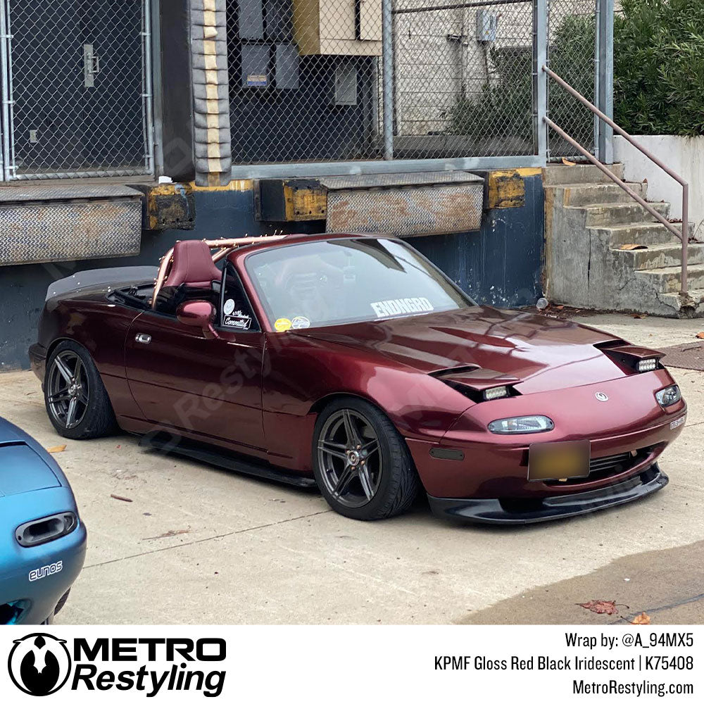 Red Black Iridescent Car Wrap