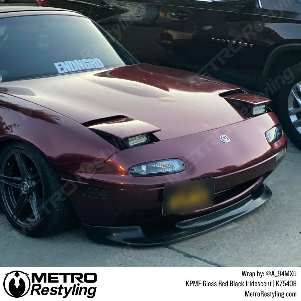 Red Black Iridescent Car Wrap