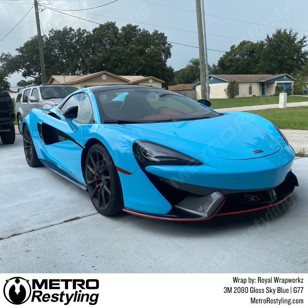 McLaren Sky Blue Vinyl Wrap