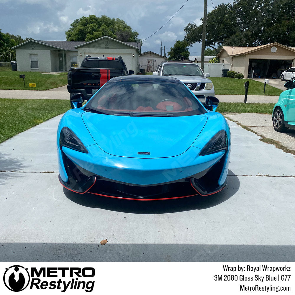 McLaren Blue Vinyl Wrap