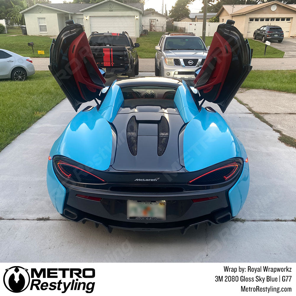 McLaren Light Blue Vinyl Wrap