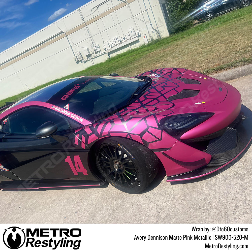 Matte Pink Metallic Vinyl Wrap