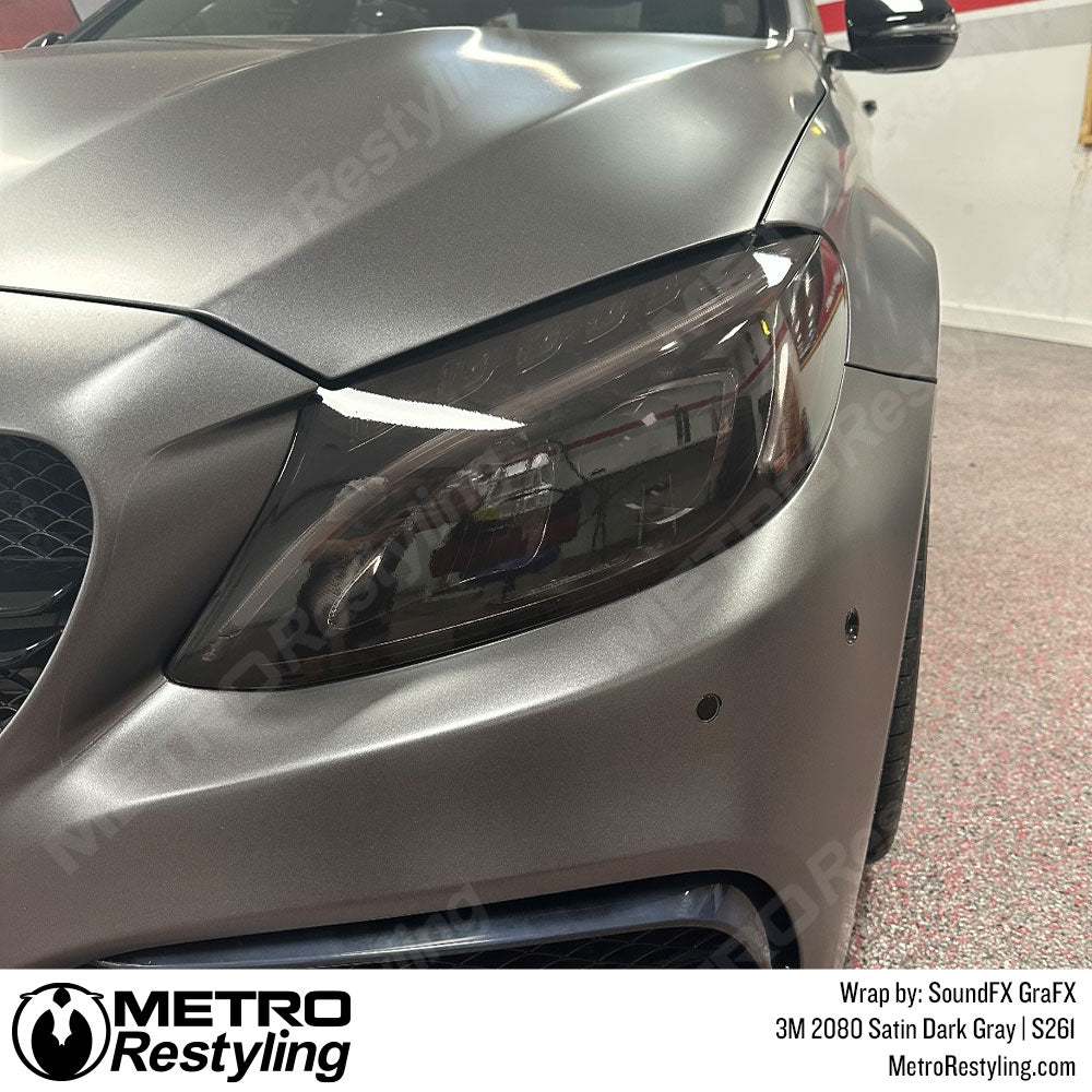 dark gray vinyl car wrap