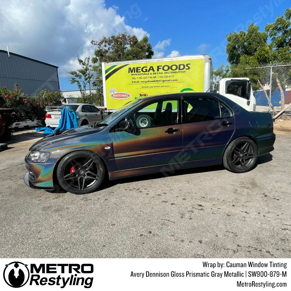 Gloss Prismatic Gray Metallic vinyl car wrap