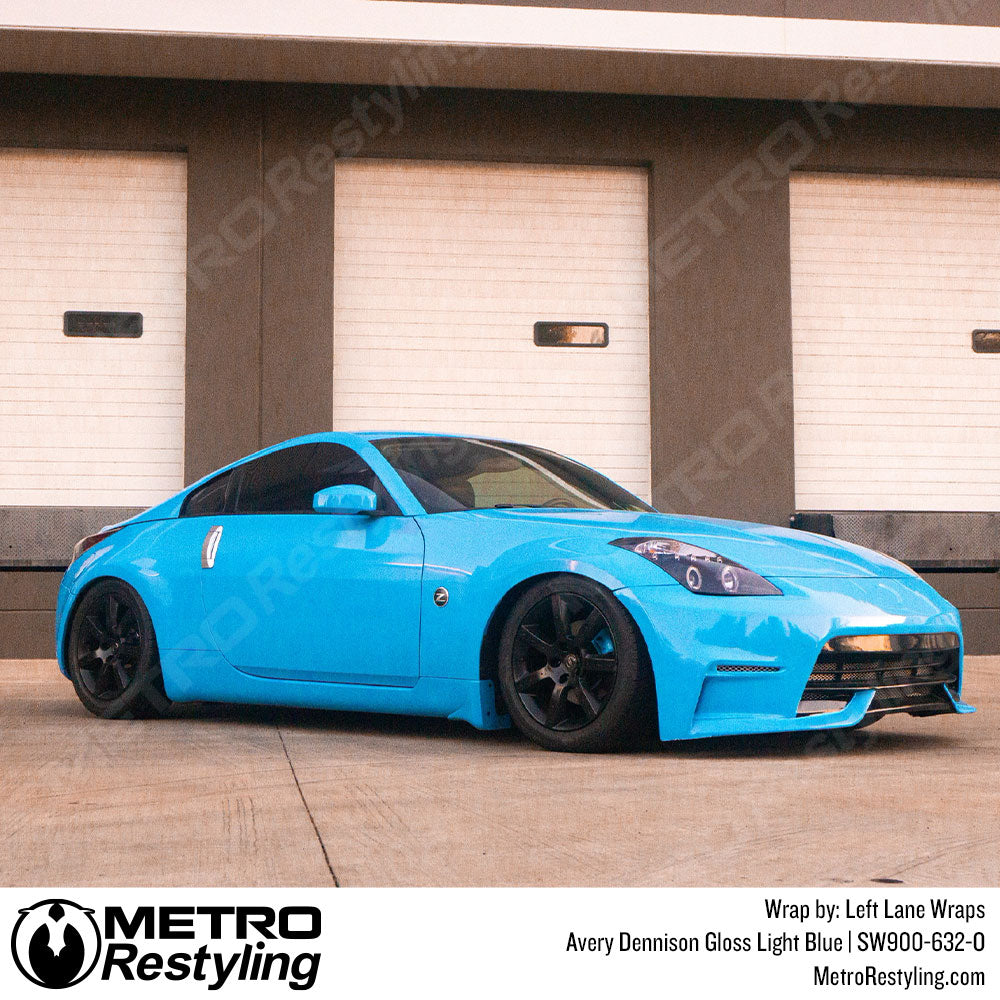 Light Blue Nissan Vinyl Wrap