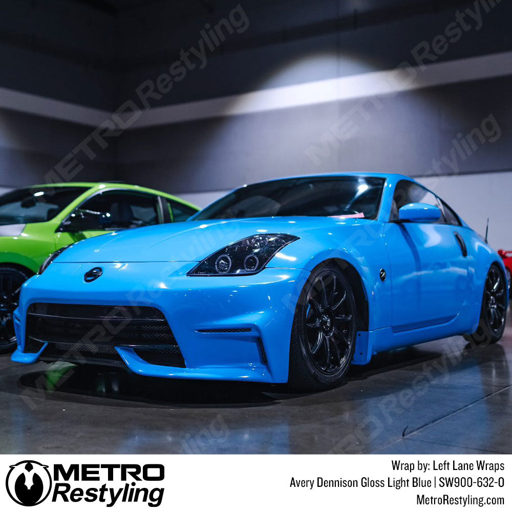 Light Blue Nissan Vinyl Wrap