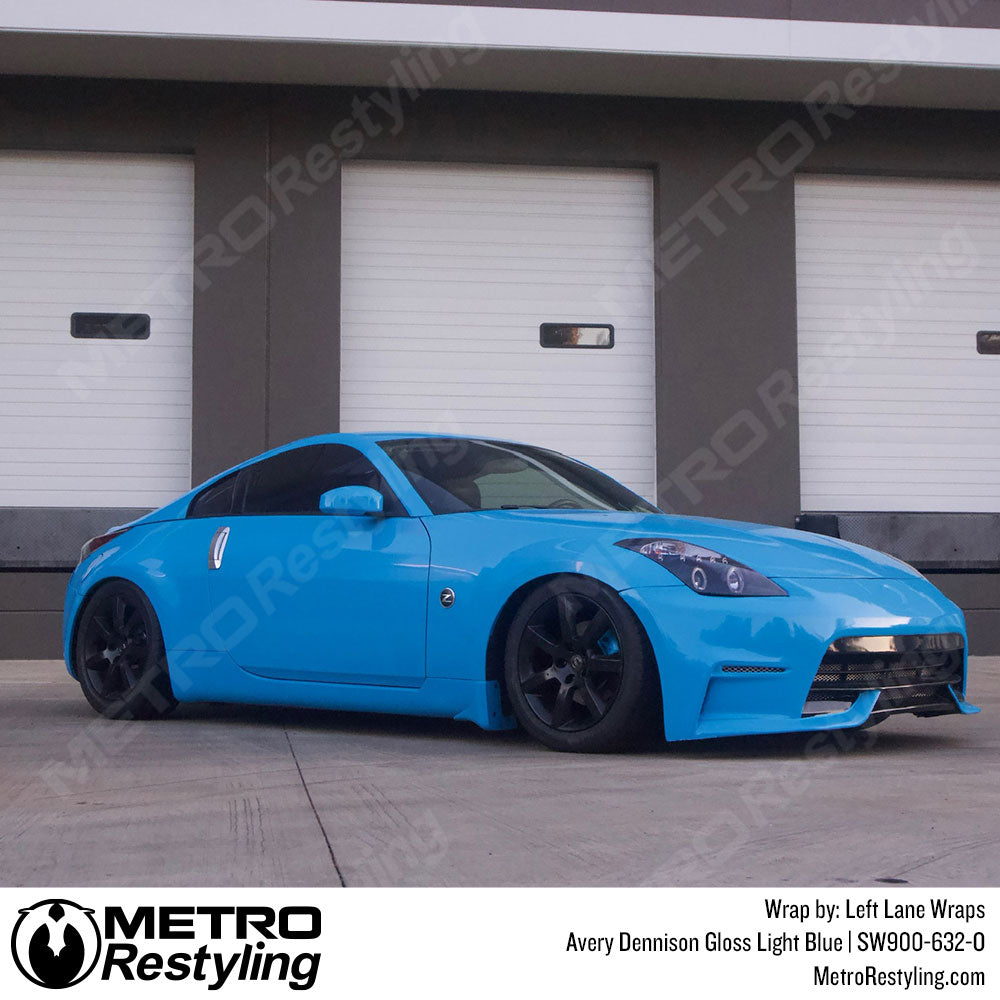Light Blue Nissan Vinyl Wrap