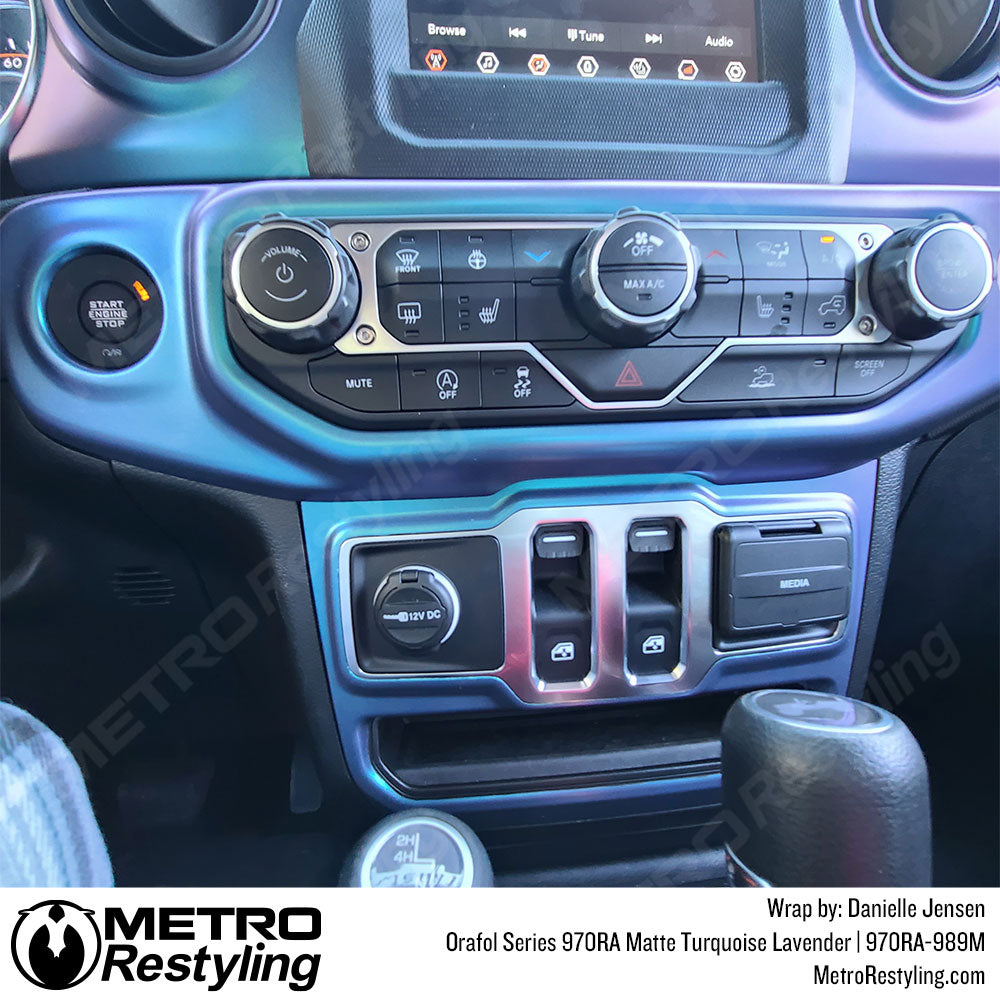 Oracal Matte Turquoise Lavender Interior Trim Vinyl Wrap