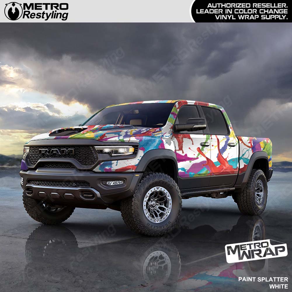 White paint truck wrap