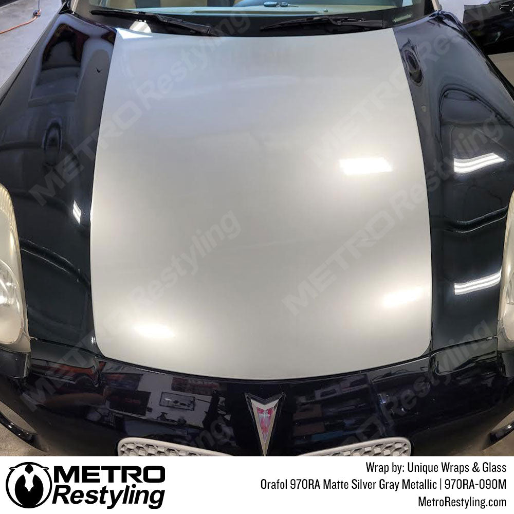 Silver Pontiac vinyl wrap