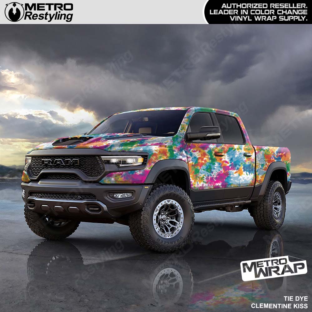 Tie Dye Colorful Truck Wrap