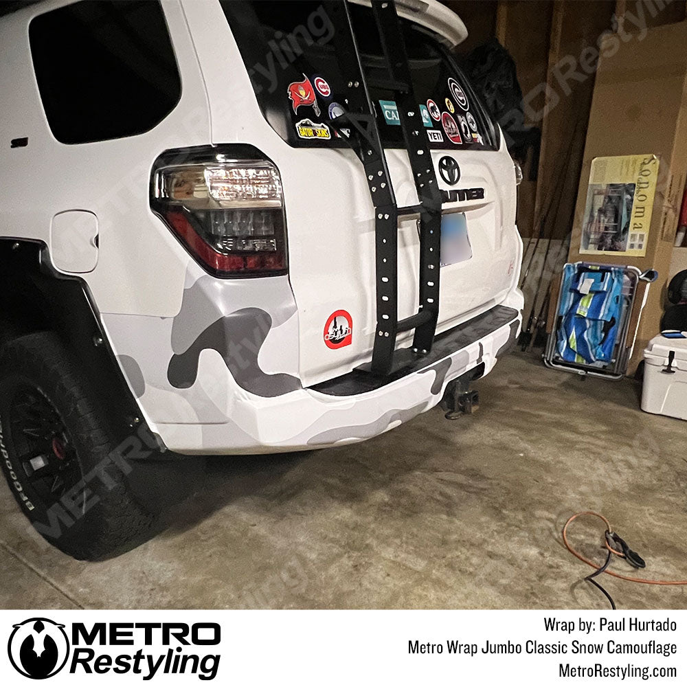White Camouflage Vinyl Wrap