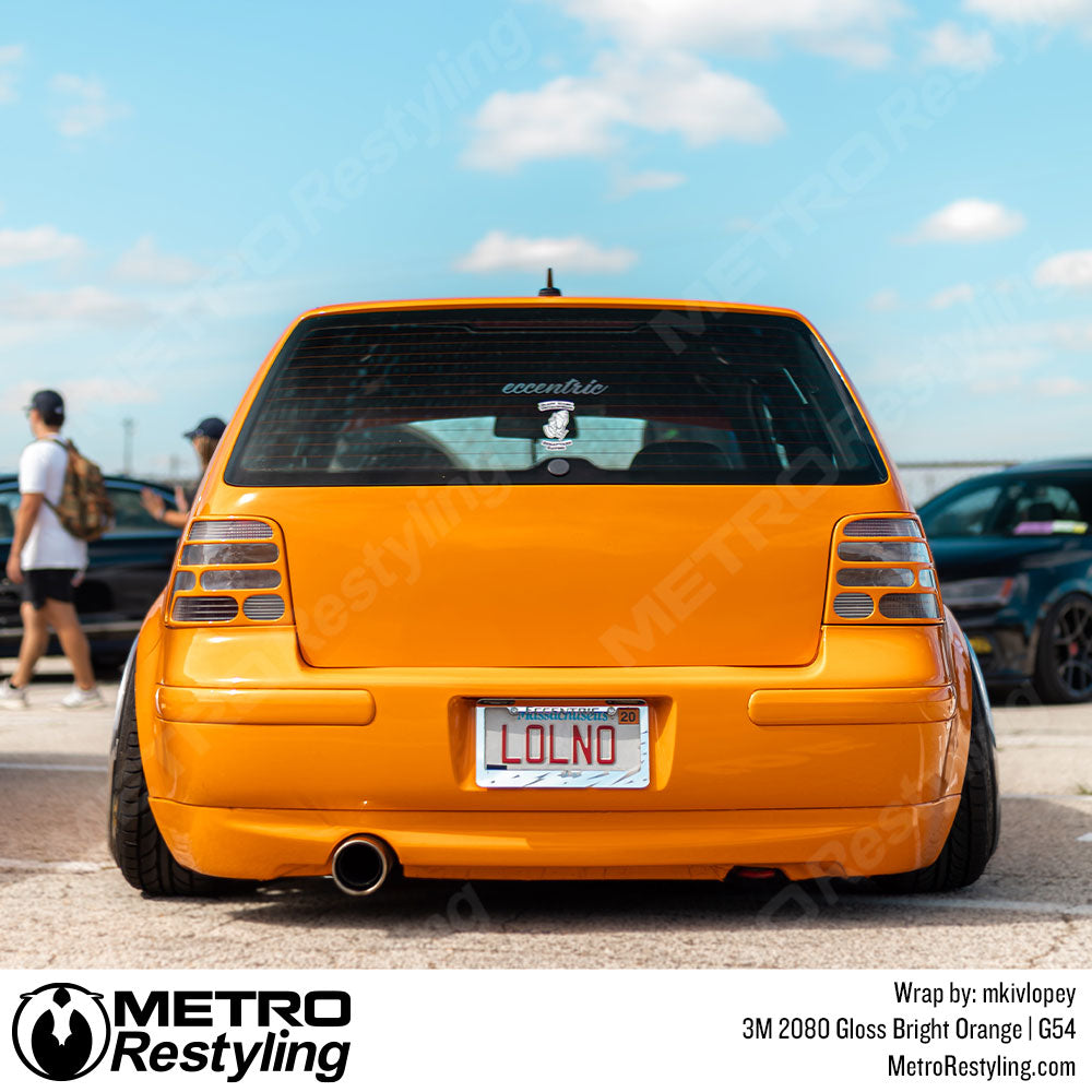 Gloss Bright Orange Volkswagen Vinyl Wrap