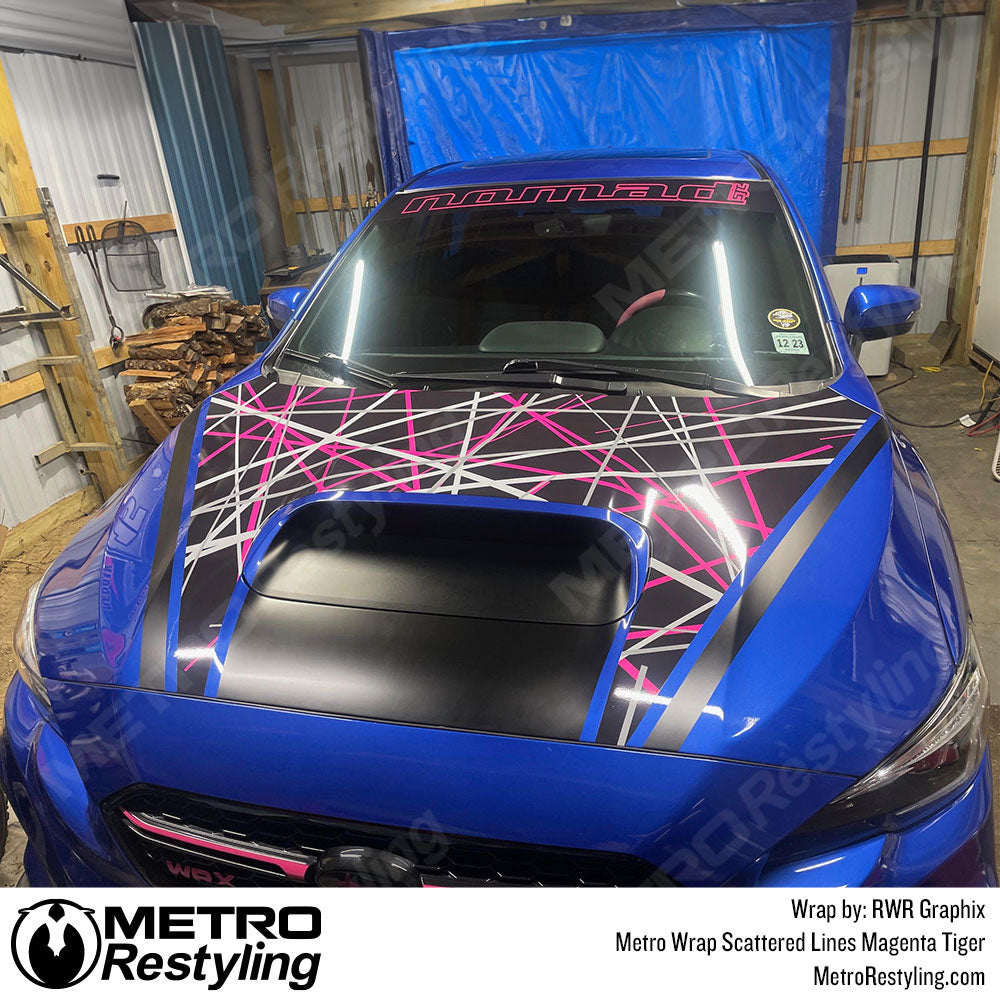 Scattered Lines Vinyl Car Wrap